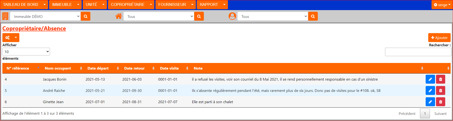 Absence prolongée